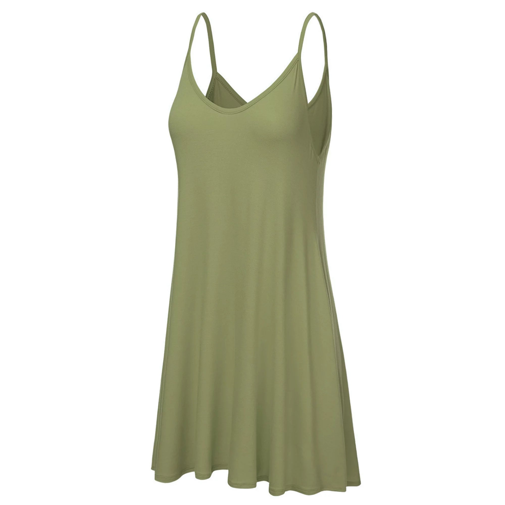 Doublju Women's Casual Spaghetti Loose Swing Slip Dress - Image 16