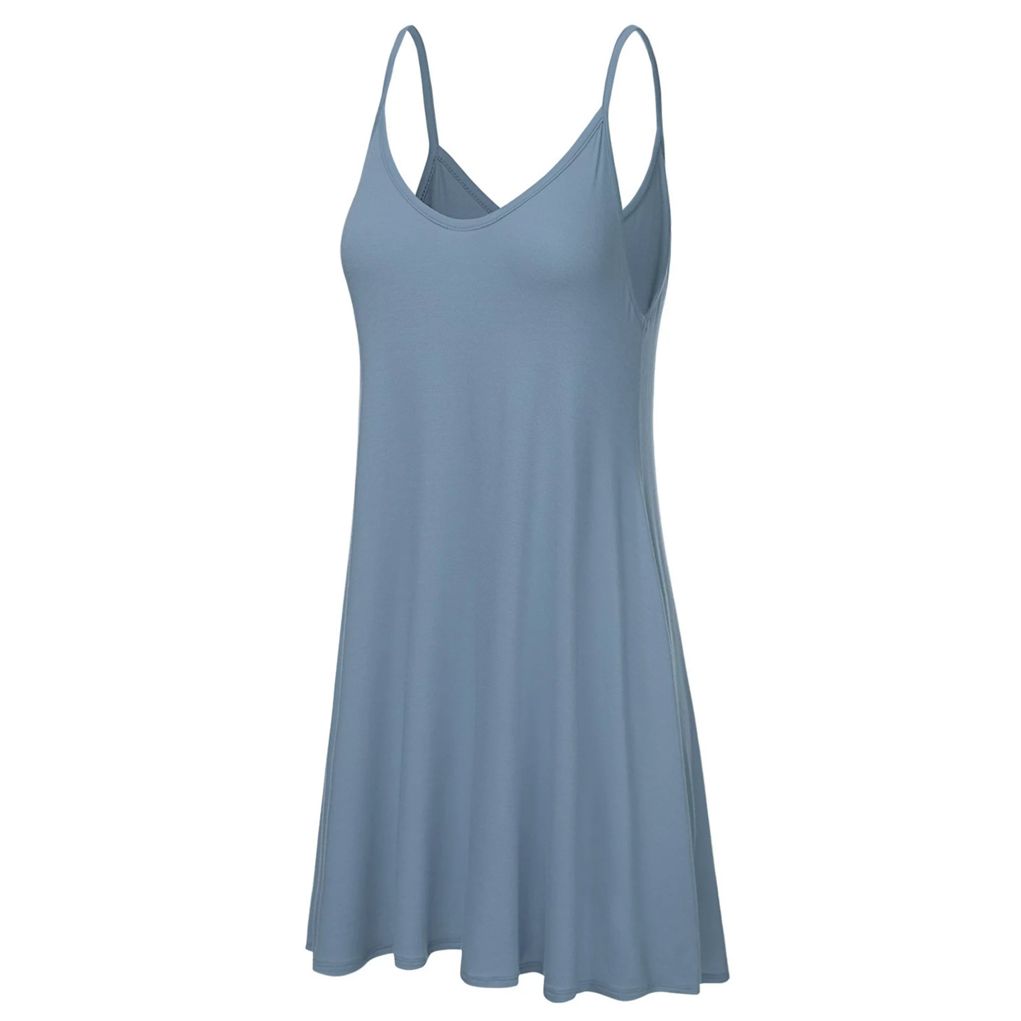 Doublju Women's Casual Spaghetti Loose Swing Slip Dress - Image 13