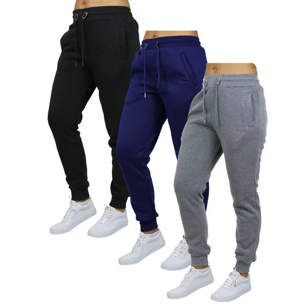 3-Pack Women's Fleece & French Terry Oversized Loose-Fit Jogger Sweatpants - Image 11
