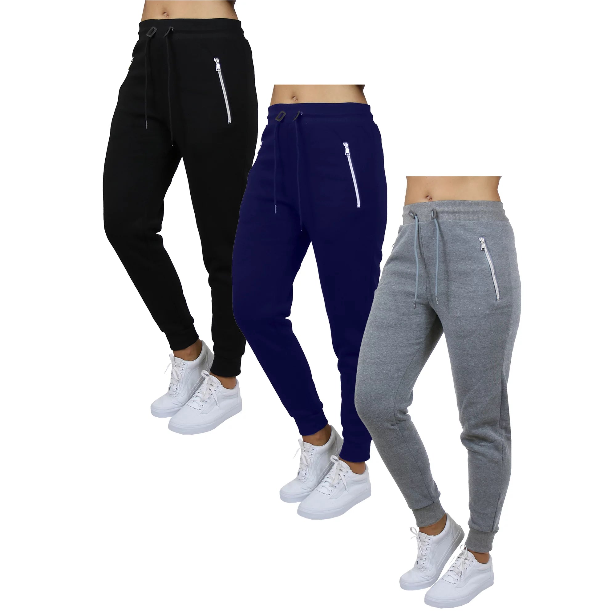 3-Pack Women's Fleece & French Terry Oversized Loose-Fit Jogger Sweatpants - Image 12