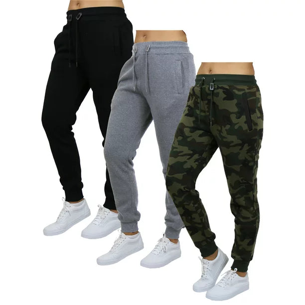 3-Pack Women's Fleece & French Terry Oversized Loose-Fit Jogger Sweatpants - Image 13
