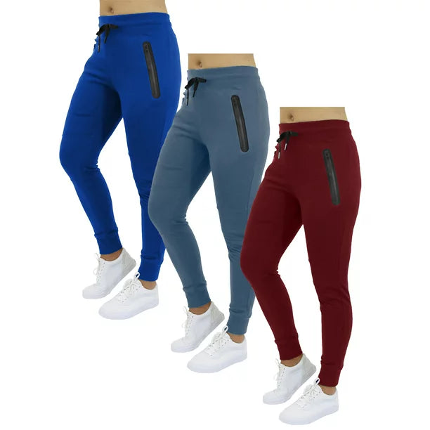 3-Pack Women's Fleece & French Terry Oversized Loose-Fit Jogger Sweatpants - Image 14