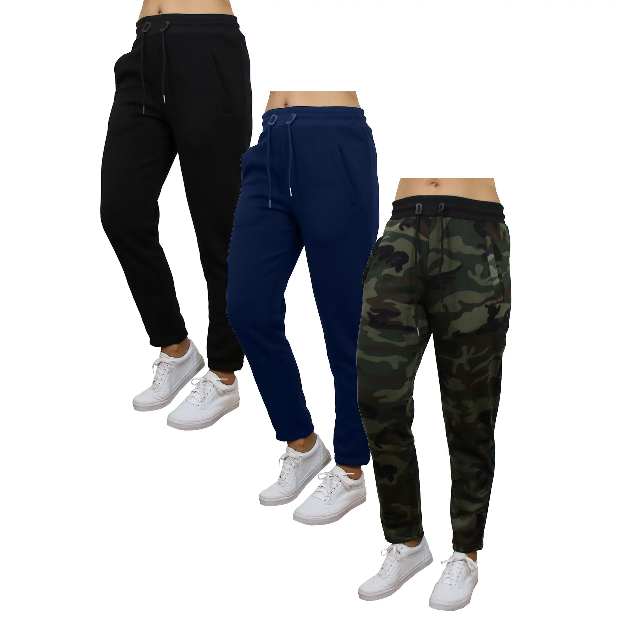 3-Pack Women's Fleece & French Terry Oversized Loose-Fit Jogger Sweatpants - Image 15