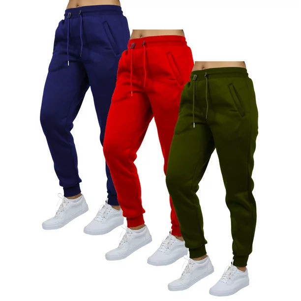 3-Pack Women's Fleece & French Terry Oversized Loose-Fit Jogger Sweatpants - Image 16