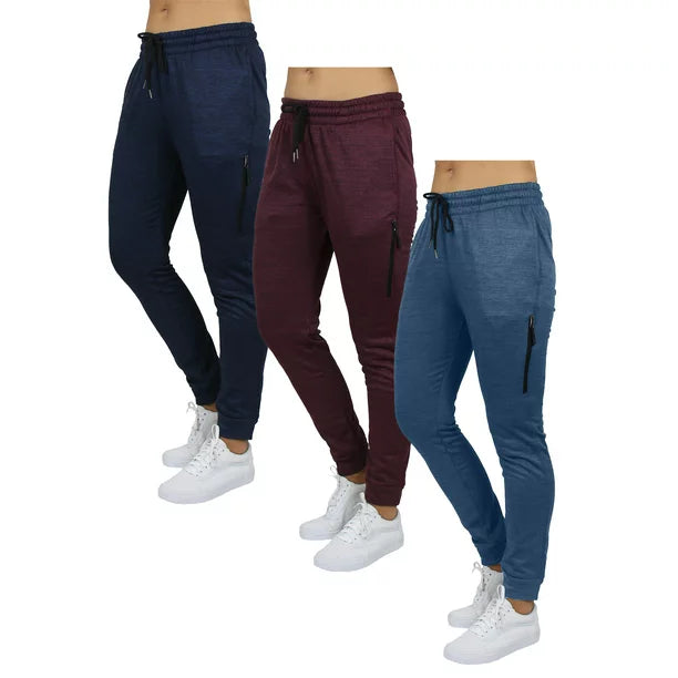 3-Pack Women's Fleece & French Terry Oversized Loose-Fit Jogger Sweatpants - Image 2