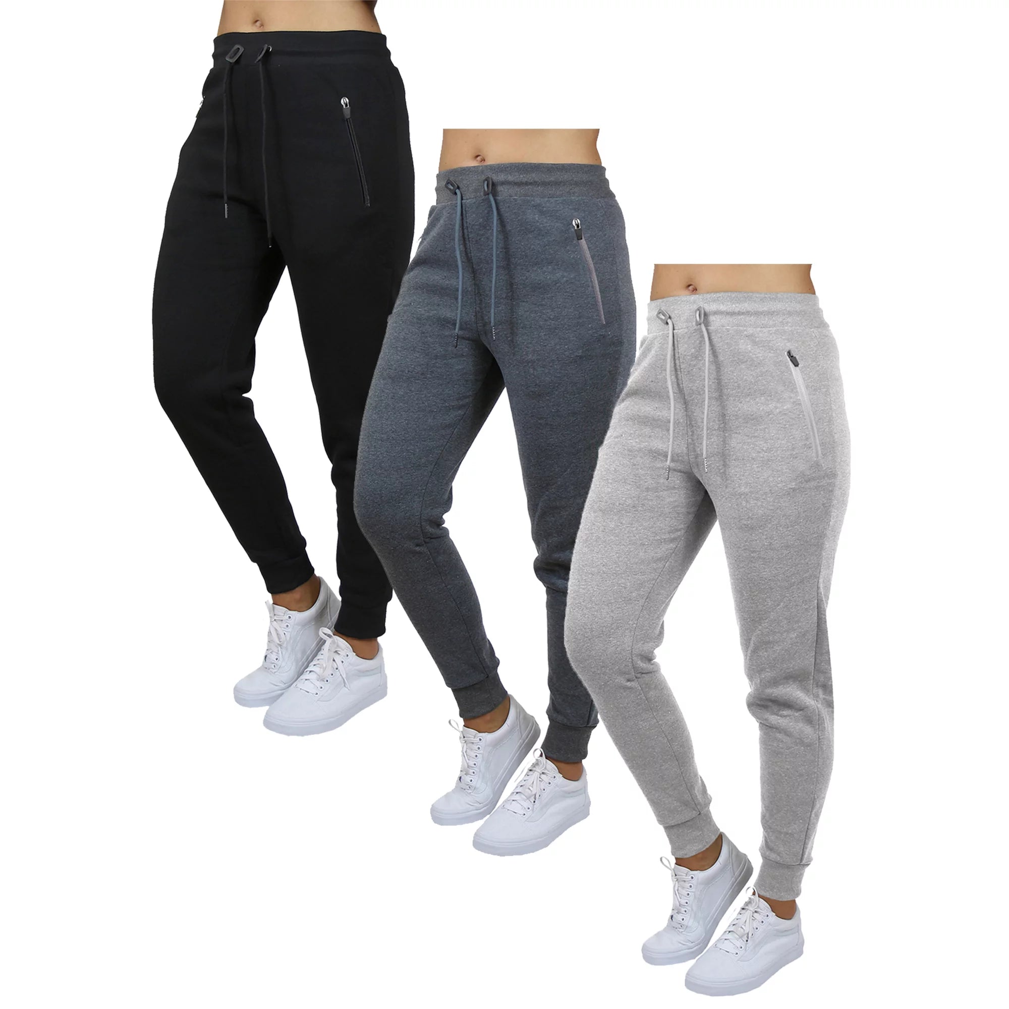 3-Pack Women's Fleece & French Terry Oversized Loose-Fit Jogger Sweatpants - Image 5