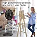 Lasko Oscillating Pedestal Fan, Adjustable Height, 3 Speeds, for Bedroom, Living Room, Home Office and College Dorm Room, 18", Black, 1827 - Image 4