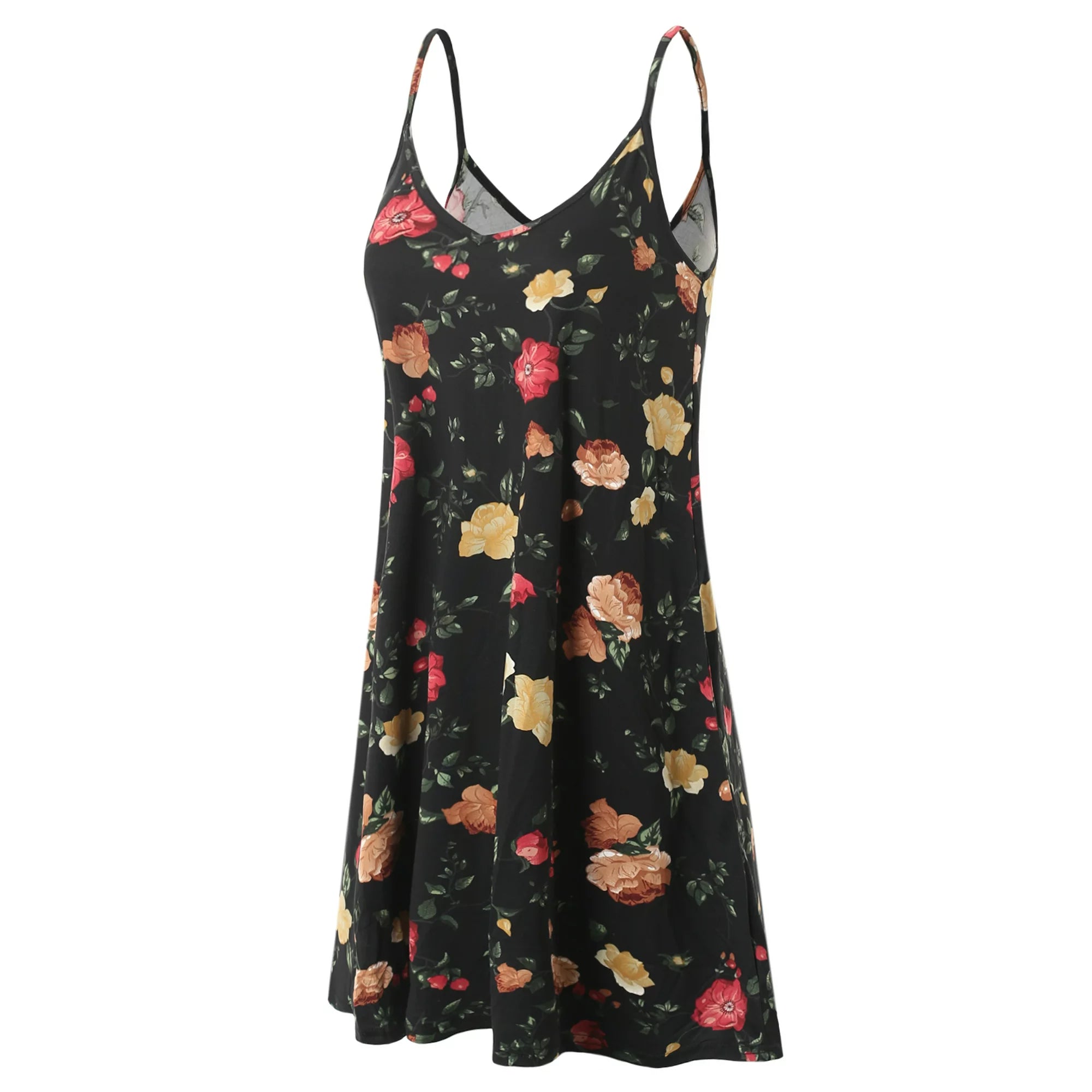 Doublju Women's Casual Spaghetti Loose Swing Slip Dress - Image 6