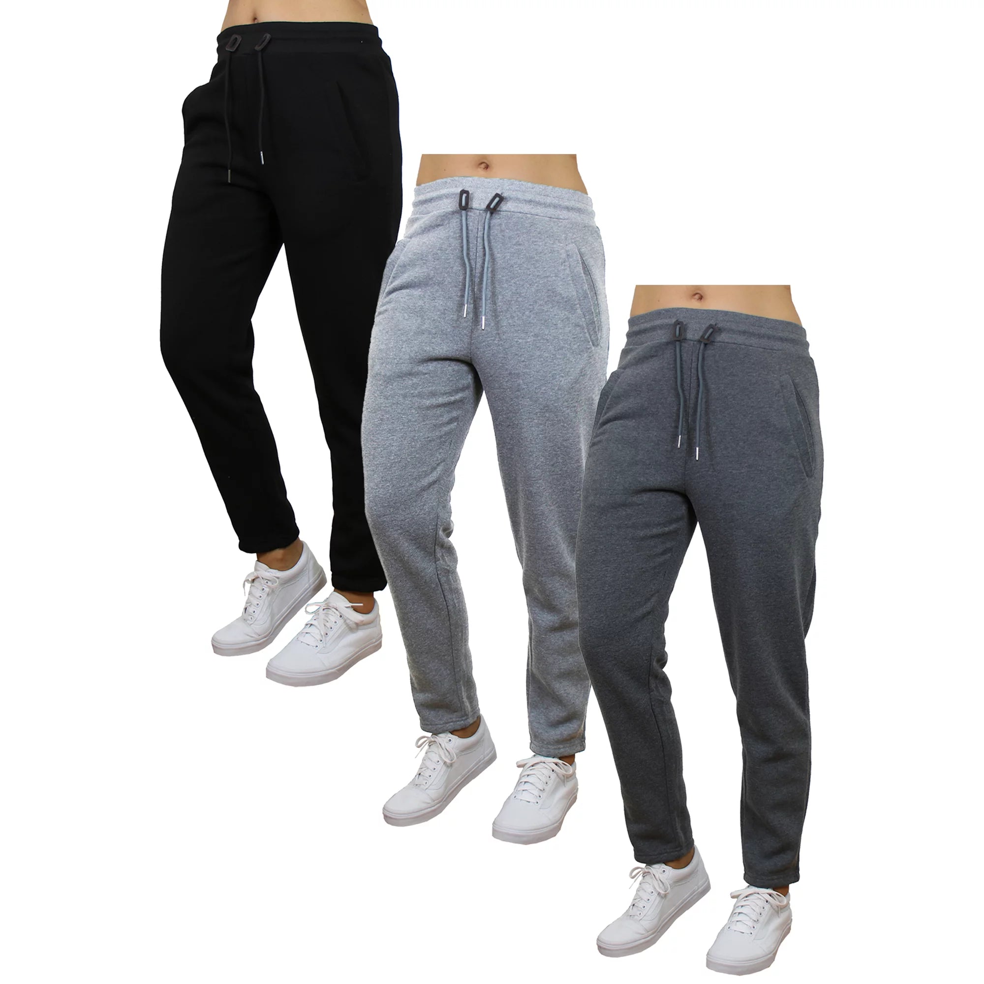 3-Pack Women's Fleece & French Terry Oversized Loose-Fit Jogger Sweatpants - Image 6