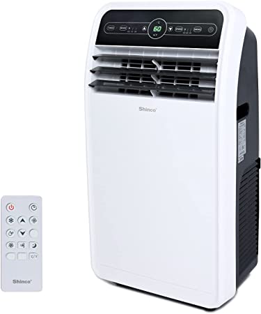 Shinco 12,000 BTU Portable Air Conditioner(11,500BTU ASHRAE), Portable AC Unit with Built-in Cool, Dehumidifier&Fan Modes for Room up to 400 sq.ft, Room Air Conditioner with Remote Control, 24 Hour Timer,