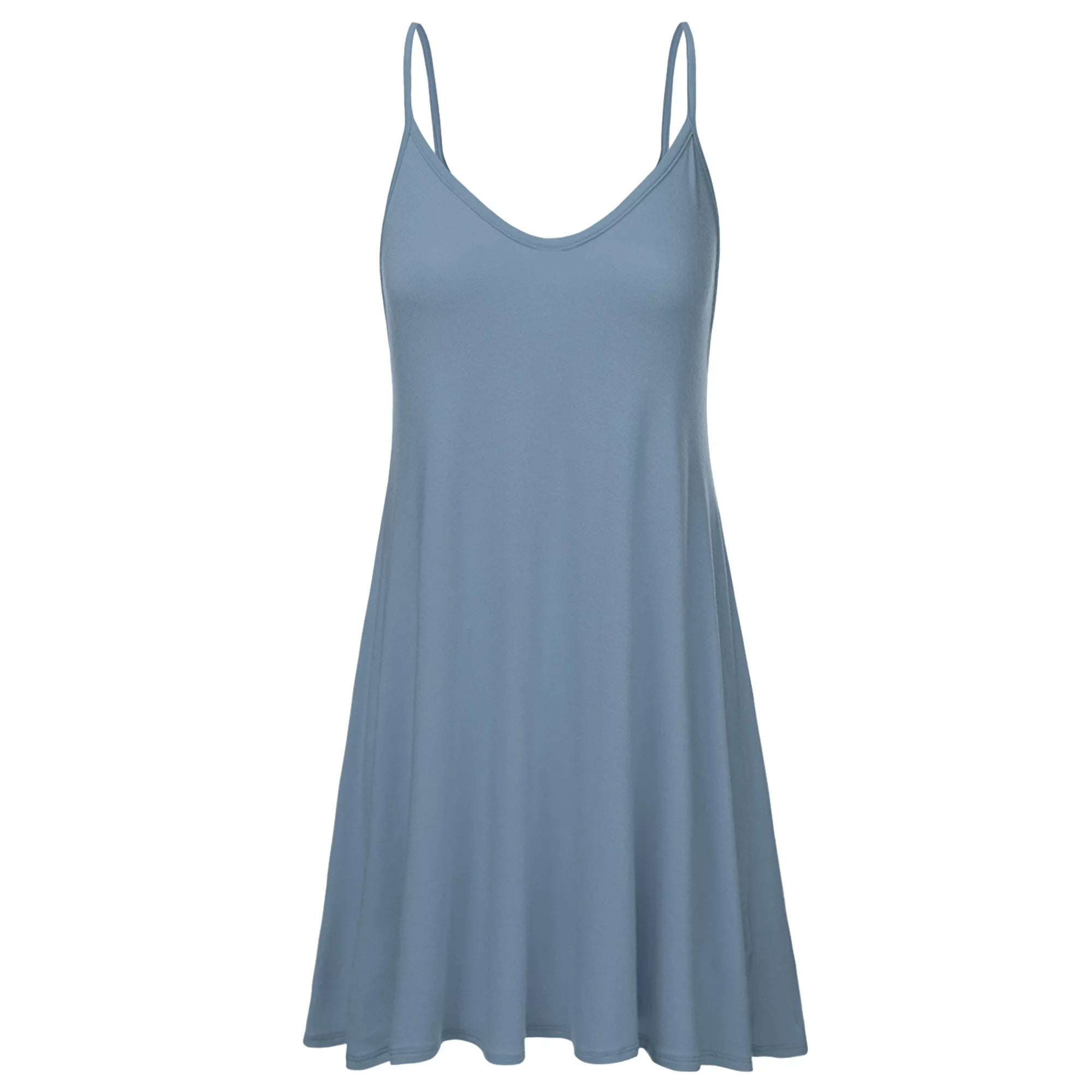 Doublju Women's Casual Spaghetti Loose Swing Slip Dress - Image 14