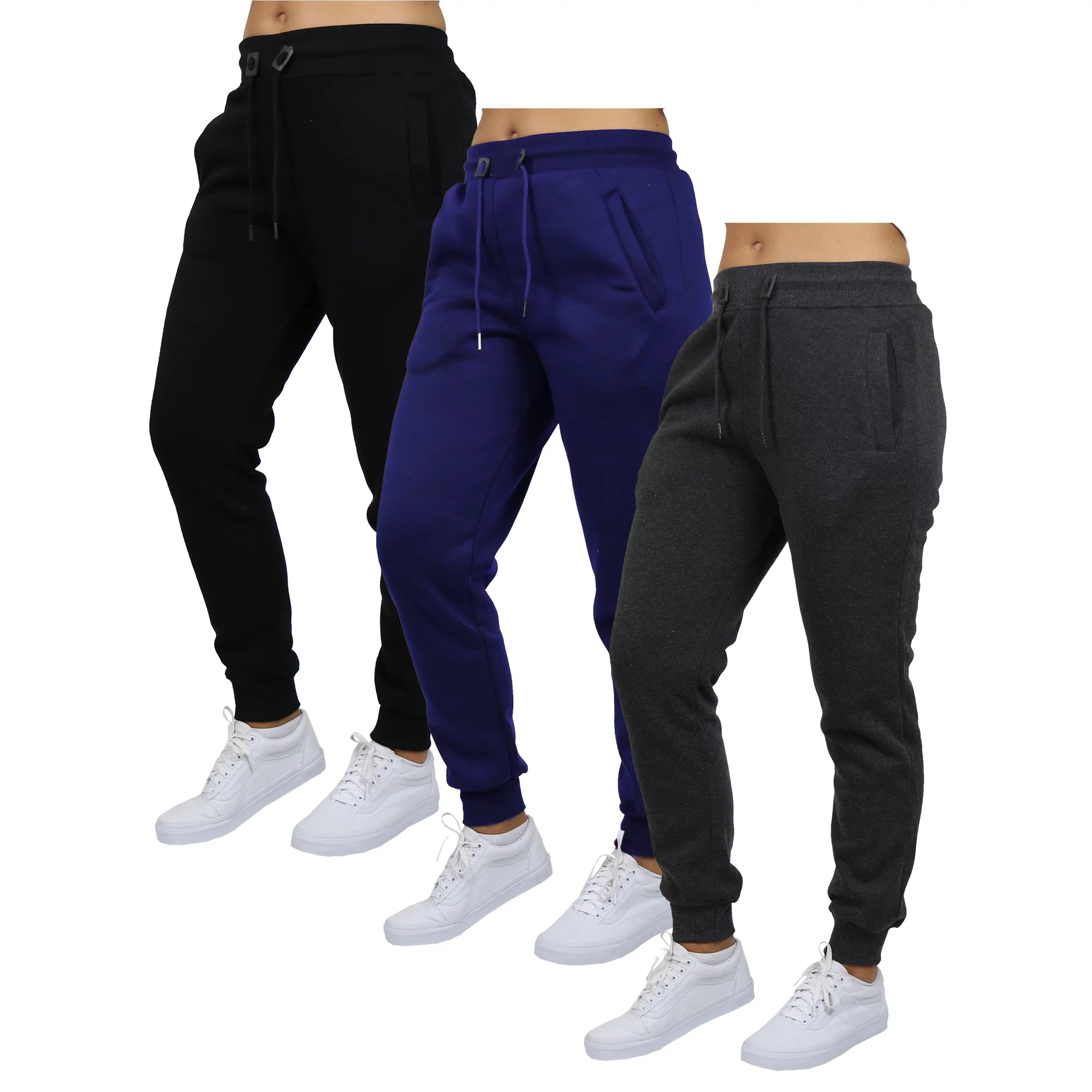 3-Pack Women's Fleece & French Terry Oversized Loose-Fit Jogger Sweatpants - Image 9