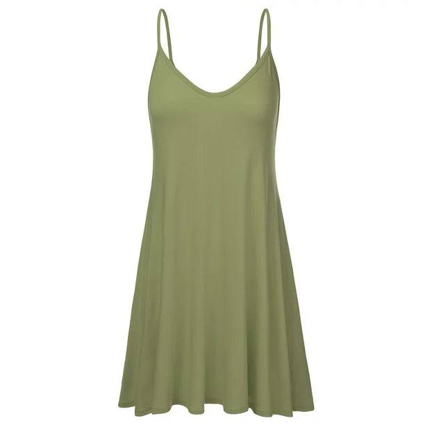 Doublju Women's Casual Spaghetti Loose Swing Slip Dress - Image 15