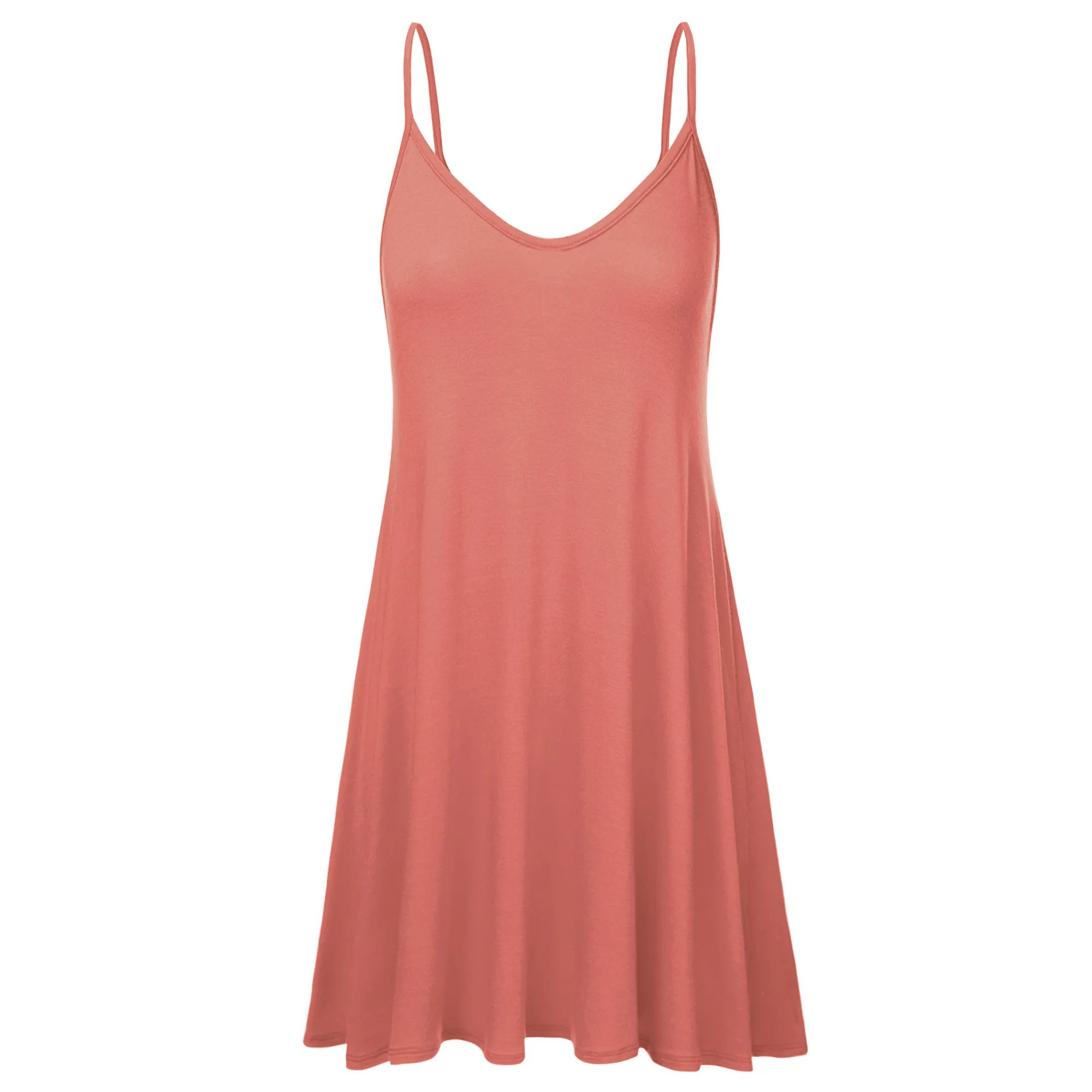 Doublju Women's Casual Spaghetti Loose Swing Slip Dress - Image 12