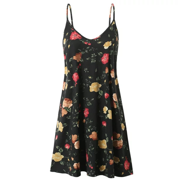 Doublju Women's Casual Spaghetti Loose Swing Slip Dress - Image 5