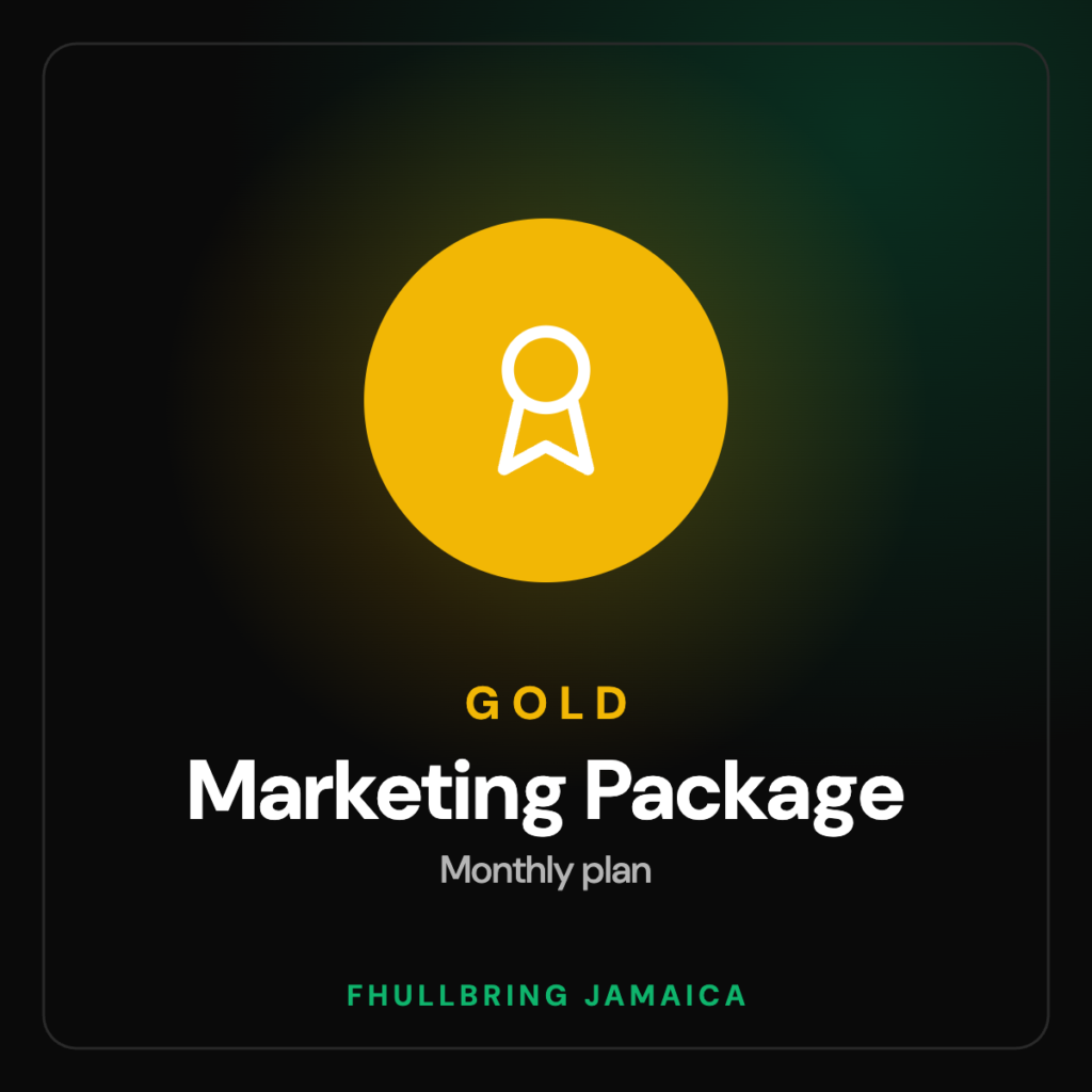 Gold Marketing Package badge for Fhullbring Jamaica
